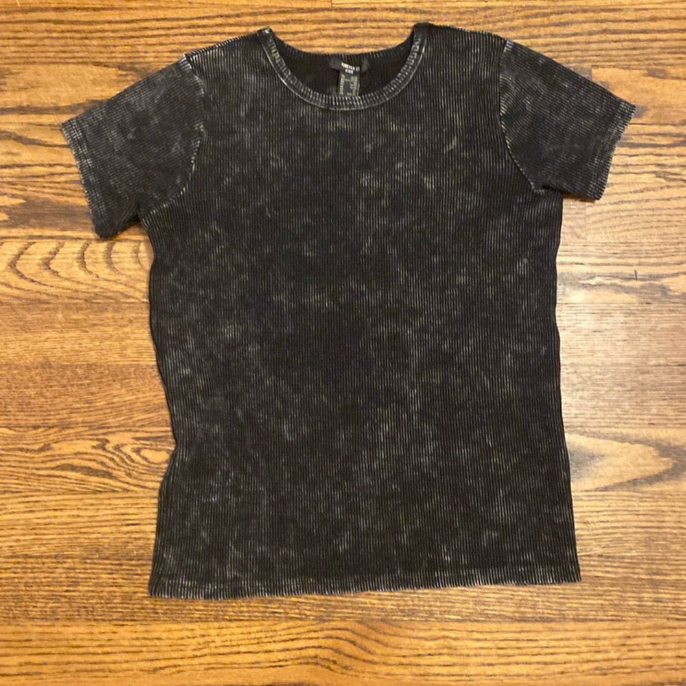 Forever 21 (kids) 13-14 black white washed t-shirt hardly worn.